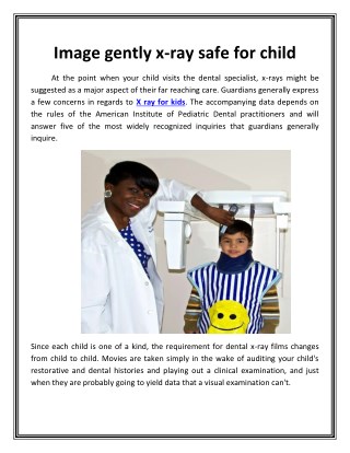 Image gently x-ray safe for child