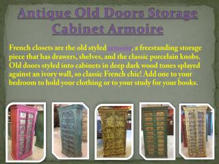 Antique Old Doors Storage Cabinet Armoire