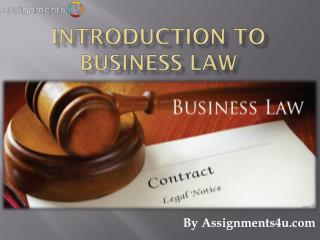 Introduction to Business Law