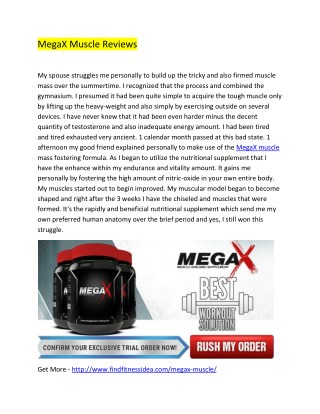 Megax Muscle Reviews