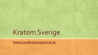 Kratom Sverige