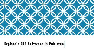Proficient Features of Erpisto's ERP Software in Pakistan