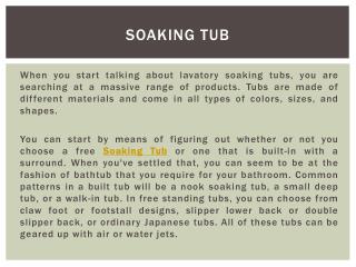 Soaking Tub