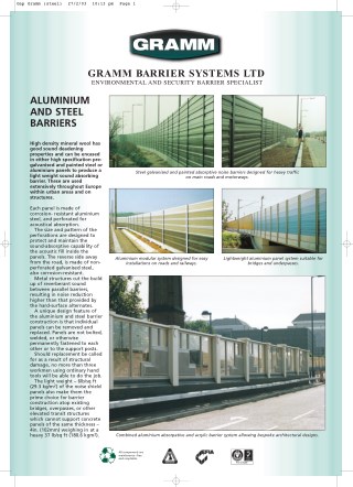 ALUMINIUM AND STEEL BARRIERS - GrammBarriers