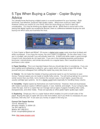 How To Digital Copiers - Everything You Need to Know About Buying a Digital Copier