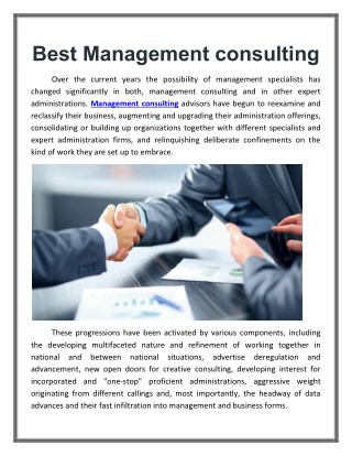 Best Management consulting