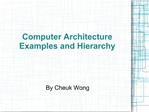 Computer Architecture Examples and Hierarchy