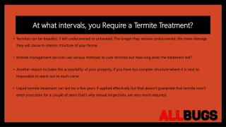 At what intervals, you require a termite treatment?
