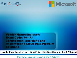 Microsoft 70-473 Dumps 2017