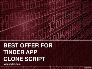 Offer for tinder app clone script | appkodes.com