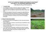 EFFECT OF CHARCOAL POWDER AND SAWDUST ON NUTRIENT AVAILABILITY IN A DEGRADED AMAZONIAN OXISOL Newton Paulo Souza Falc