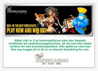 casino bonus, norsk kasino