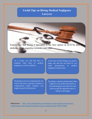 Useful Tips On Hiring Medical Negligence Lawyers