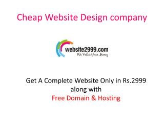 Cheap Website Design Company India, Website@2999, $79 |Free Domain|Free Hosting