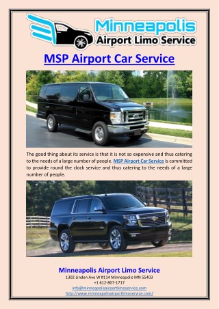 MSP Airport Car Service