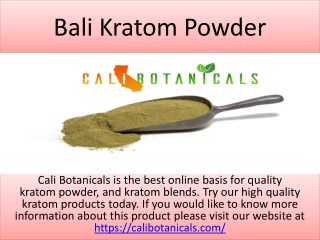 Bali Kratom Powder