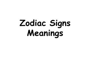 Zodiac Signs Meanings By Gurumaa Vidyavati Ji