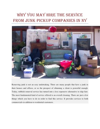 junk pickup service