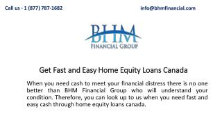 Get Fast and Easy Home Equity Loans Canada