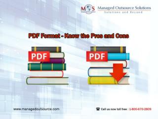 PDF Format - Know the Pros and Cons
