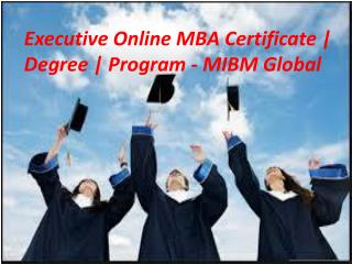 Executive Online MBA Certificate | Degree | Program master degree programme