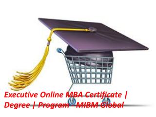 Executive Online MBA Certificate | Degree | Program scope for MIBM GLOBAL