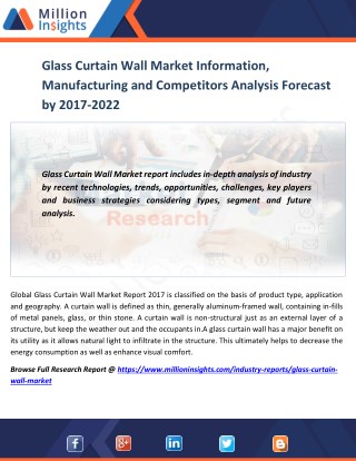 Glass Curtain Wall Market Growth Factors and Business Strategy Forecast by 2016 – 2021