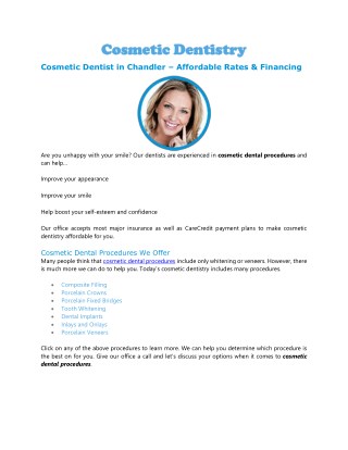 Cosmetic Dentistry