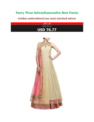 Party Wear Salwar Kameez For Best Partis