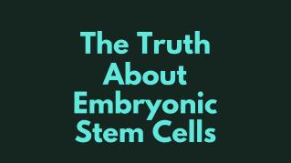 The Truth About Embryonic Stem Cells