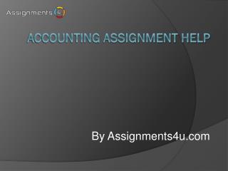 Accounting Assignment Help