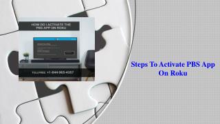 Steps To Activate PBS App On Roku