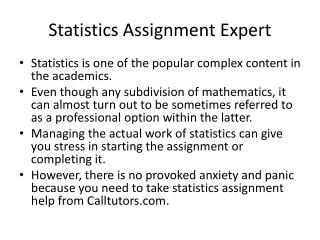 Statistics Assignment Help