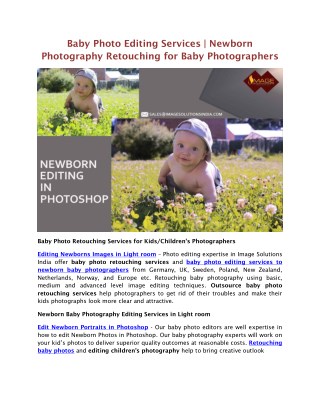 Baby Photo Retouching Services | Newborn Photography Editing Services