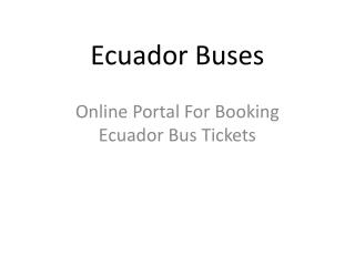 Ecuador buses