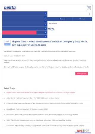 Nigeria Event - Nelito participated as an Indian Delegate @ Indo Africa ICT Expo 2017 in Lagos, Nigeria