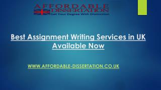 Best Assignment Writing Services in UK Available Now