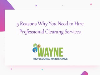 5 Reason to Hire Professional Cleaning Services
