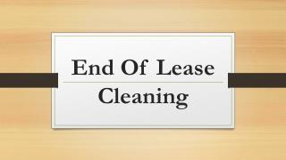 End Of Lease Cleaning