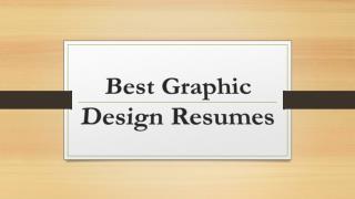 Best Graphic Design Resumes