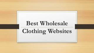 Best Wholesale Clothing Websites