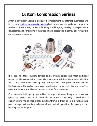 Custom Compression Springs