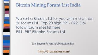 Bitcoin Community Forum India