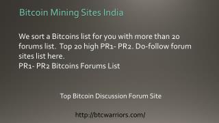 Bitcoin Mining Sites India