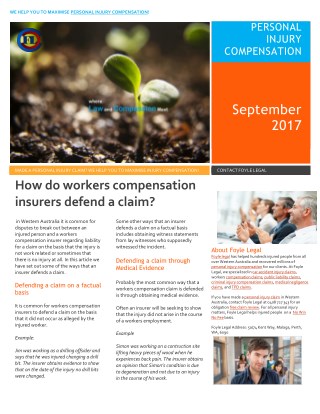 How do workers compensation insurers defend a claim?