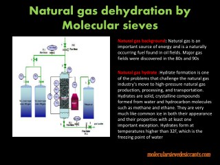 Natural gas dehydration by molecular sieves