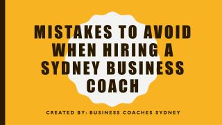 Mistakes To Avoid When Hiring A Sydney Business Coach