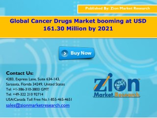 Global Cancer Drugs Market, 2016 – 2022
