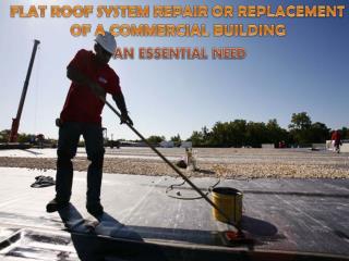 Flat Roof System Repair or Replacement of A Commercial Building- An Essential Need