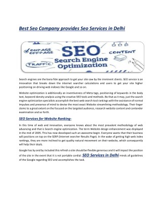 Get SEO Services in Delhi